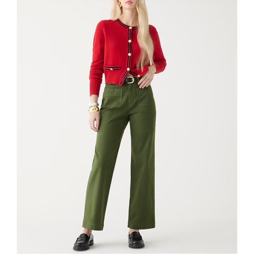 J. Crew Sailor slim wide-leg chino pant Size 33 New With Tags